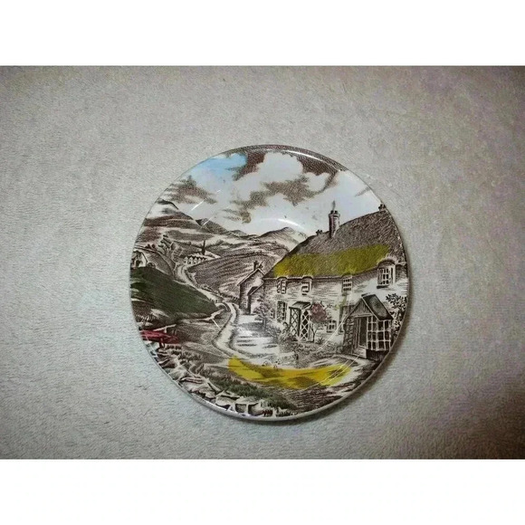 Small Bowl Vintage WH Grindely "Quiet Day" transferware England trinket earring - Picture 1 of 7